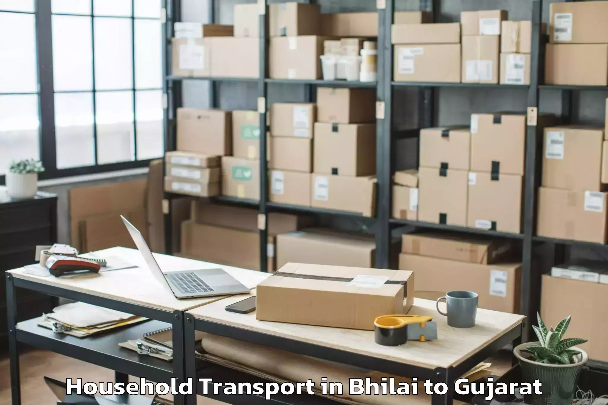 Quality Bhilai to Kadi Household Transport